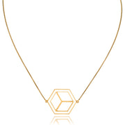 Large Reversible Hex Necklace - Black/White - ReRe Corcoran Jewelry