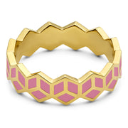 Hex Stack Ring - Pink - ReRe Corcoran Jewelry