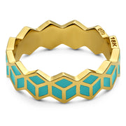 Hex Stack Ring - Turquoise - ReRe Corcoran Jewelry