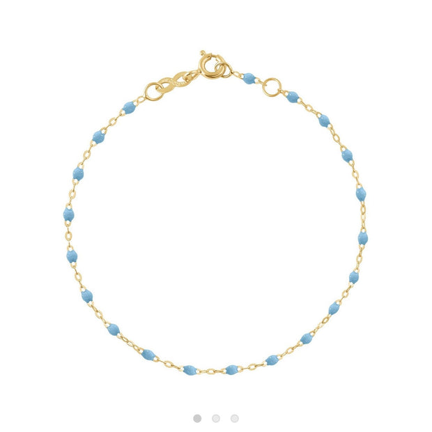 Classic Gigi Turquoise bracelet, Yellow Gold, 6.7"