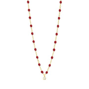 Gigi Supreme Classic 1 Diamond Necklace, Cherry, Yellow Gold, 16.5"