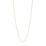 Classic GiGi White necklace, yellow gold, 16.5”
