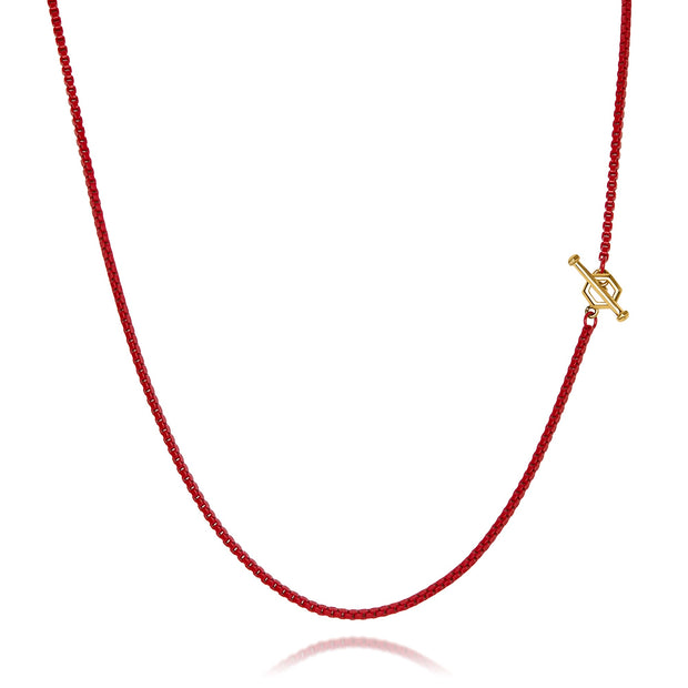 14” Hex - Diamond Toggle Colored Necklace