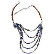 ReRe Blue Multi-Strand Beaded Necklace
