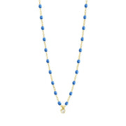 Gigi Supreme Classic 1 Diamond Necklace, Blue, Yellow Gold, 16.5"