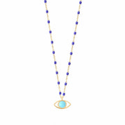 Eye Mini GiGi Bleuet necklace, white gold, 16.5”