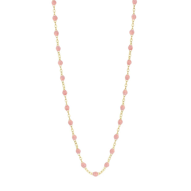 Classic Gigi Blush necklace, Yellow Gold, 16.5"
