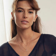 Classic Gigi Blush necklace, Yellow Gold, 16.5"