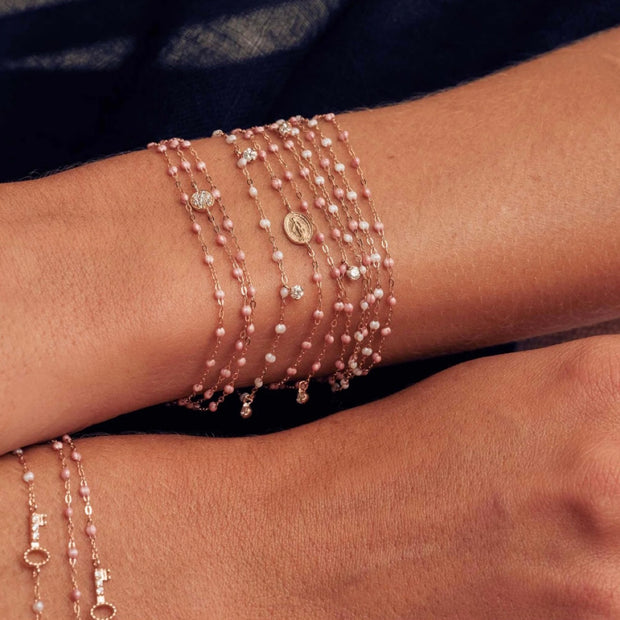 Classic Gigi Blush bracelet, Yellow Gold, 6.7"