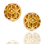 Hex Ball Stud Earrings - ReRe Corcoran Jewelry