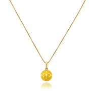 Hex Enamel Small Ball Pendant - Yellow - ReRe Corcoran Jewelry
