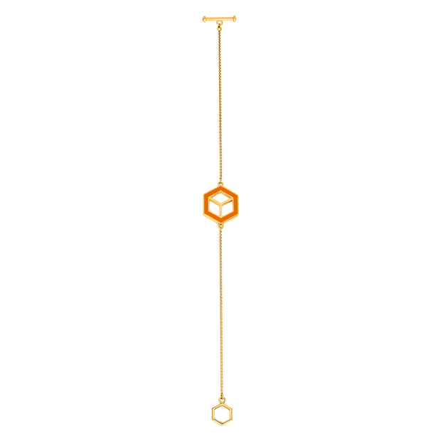 Small Reversible Hex Bracelet - Pink/Orange - ReRe Corcoran Jewelry