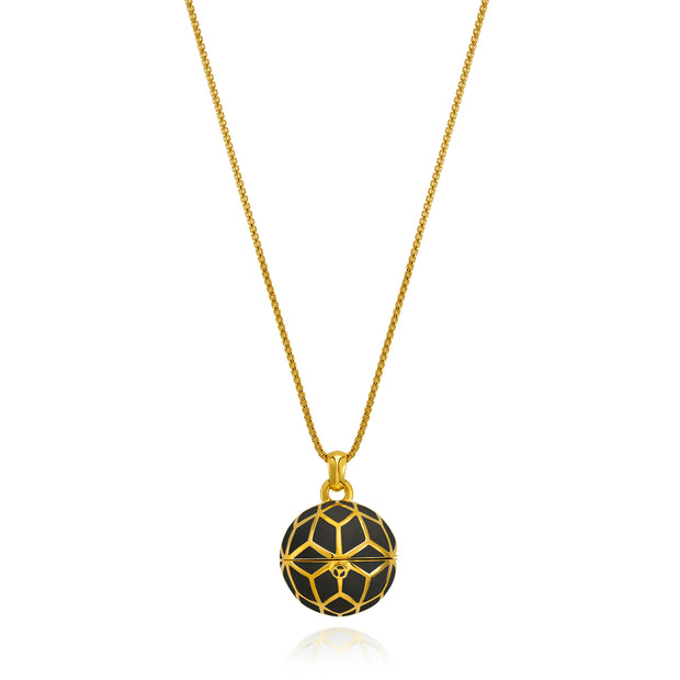 "The Balm Jul-Re" - Black Hex Ball Lip Balm Pendant - ReRe Corcoran Jewelry
