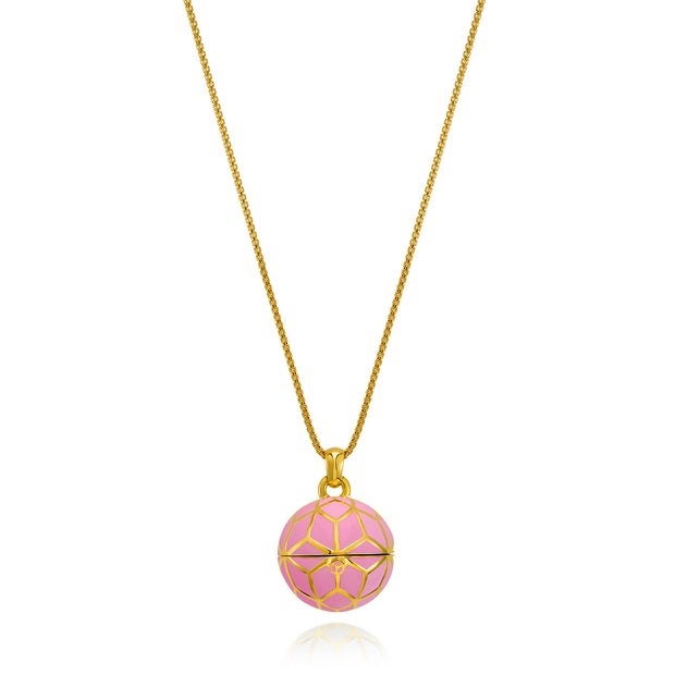 "The Balm Jul-Re" - Pink Hex Ball Lip Balm Pendant - ReRe Corcoran Jewelry