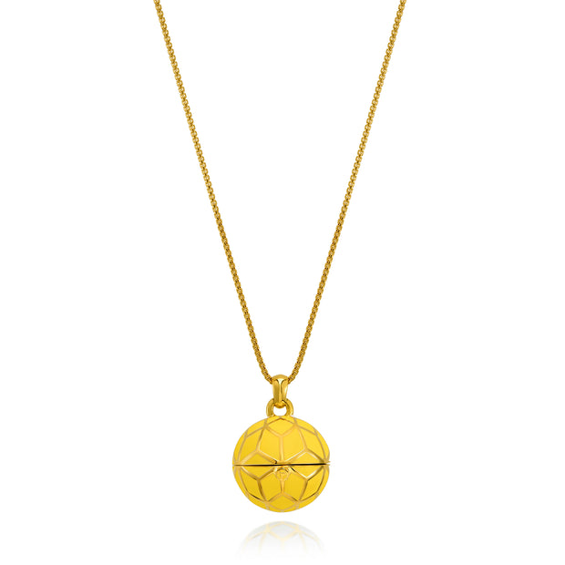 "The Balm Jul-Re" - Yellow Hex Ball Lip Balm Pendant - ReRe Corcoran Jewelry