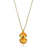 "The Balm Jul-Re" - Orange Hex Ball Lip Balm Pendant - ReRe Corcoran Jewelry