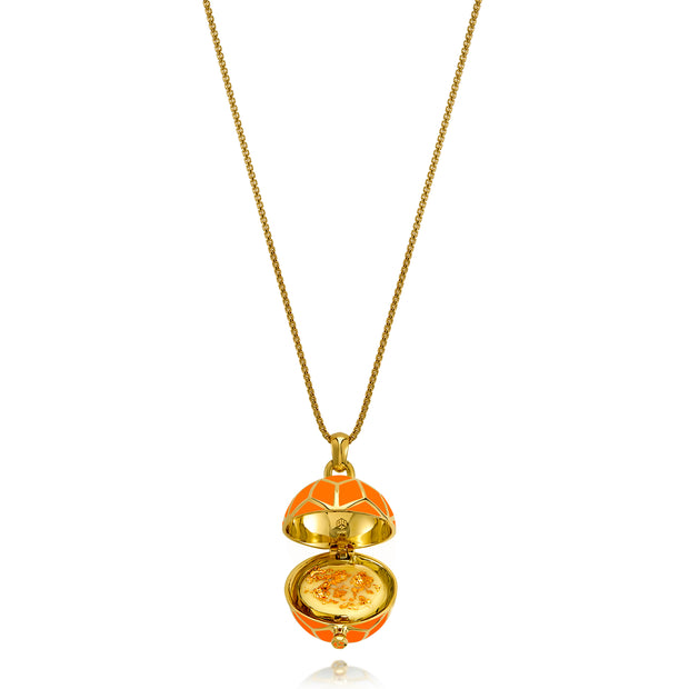 "The Balm Jul-Re" - Orange Hex Ball Lip Balm Pendant - ReRe Corcoran Jewelry