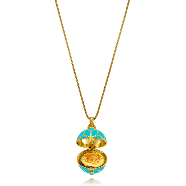 "The Balm Jul-Re" - Turquoise Hex Ball Lip Balm Pendant - ReRe Corcoran Jewelry