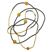 The Code Long Single Strand Necklace, (4 small "Hex" balls & 1 mini) - ReRe Corcoran Jewelry