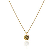 Small Hex Ball Pendant with Black Onyx Gemstone - ReRe Corcoran Jewelry