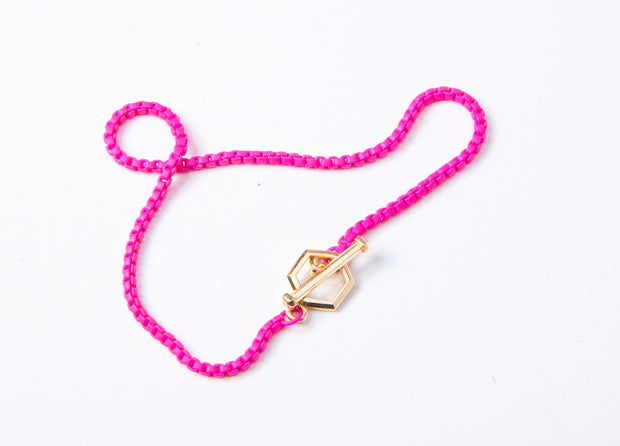 Hex - Diamond Toggle Colored Bracelet - ReRe Corcoran Jewelry