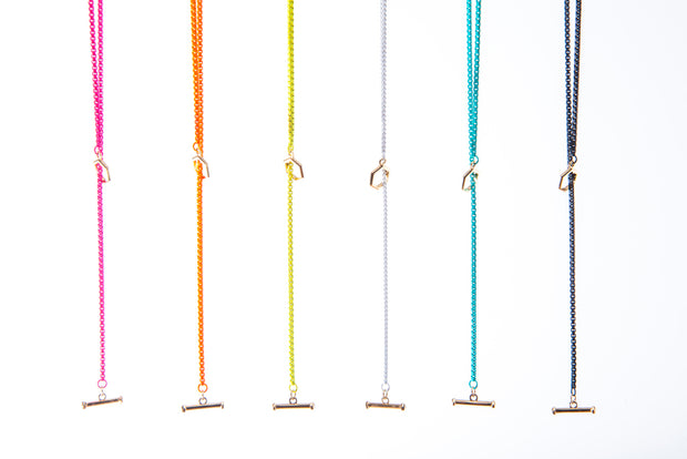Hex - Diamond Toggle Colored Necklace - ReRe Corcoran Jewelry