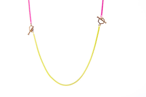 Hex - Diamond Toggle Colored Necklace - ReRe Corcoran Jewelry