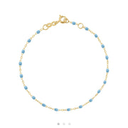 Classic Gigi Turquoise bracelet, Yellow Gold, 6.7"