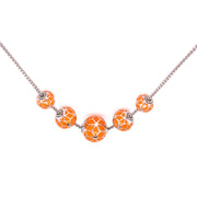 Defi 5-Hex Ball Necklace Silver/Orange