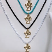 “Haley” Medium Angel Charm Necklace