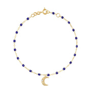 Petite Moon Classic Gigi Lapis diamond bracelet, Yellow Gold, 6.7"