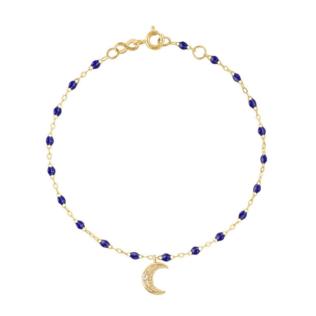Petite Moon Classic Gigi Lapis diamond bracelet, Yellow Gold, 6.7"
