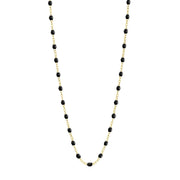 Classic Gigi Black necklace, yellow gold, 16.5"