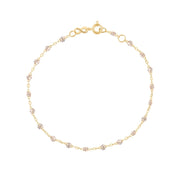 Classic Gigi Sparkle bracelet, Yellow Gold, 6.7"