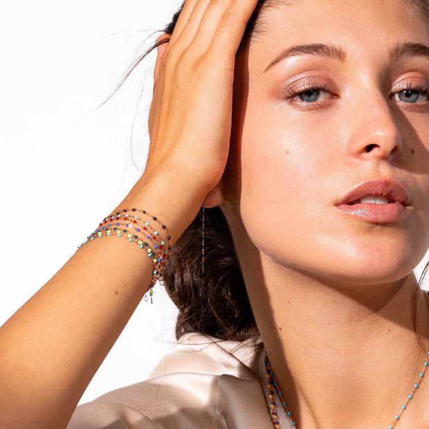 Classic Gigi Lime bracelet, Yellow Gold, 6.7"
