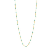 Classic GiGi Jade necklace, yellow gold, 16.5”