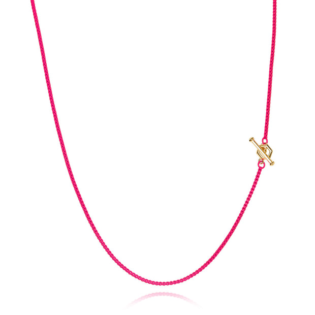14” Hex - Diamond Toggle Colored Necklace