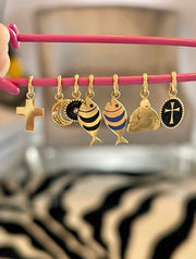 GiGi Black and Gold Fish Pendant