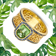 Green Garnet Ring - ReRe Corcoran Jewelry