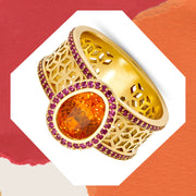 Orange Spessartite Garnet Ring - ReRe Corcoran Jewelry