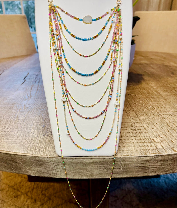 ReRe 10 Strand Beaded Necklace