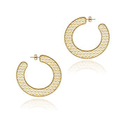 Hex Large Slice Hoop Earring