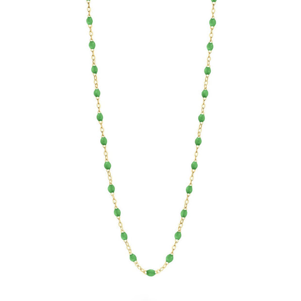 Classic GiGi Green necklace, yellow gold, 16.5”