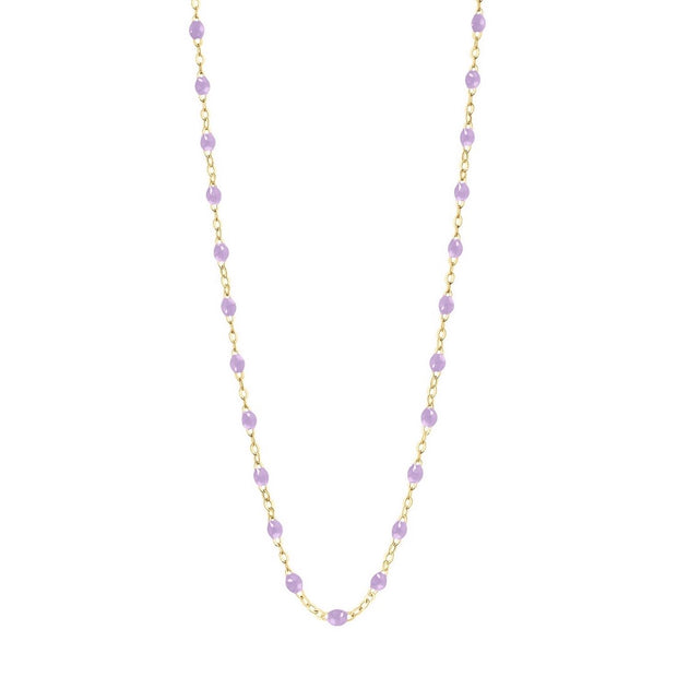 Classic Gigi Lilac necklace, yellow gold, 16.5"