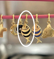 GiGi Black and Gold Fish Pendant