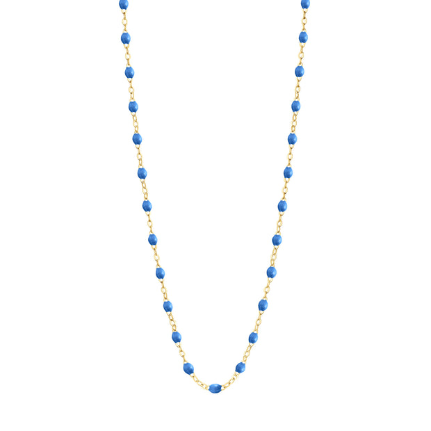 Classic GiGi Blue necklace, yellow gold, 16.5”