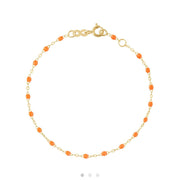 Classic Gigi Orange bracelet, Yellow Gold, 6.7"