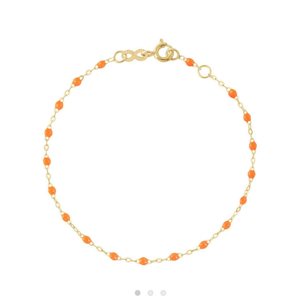 Classic Gigi Orange bracelet, Yellow Gold, 6.7"