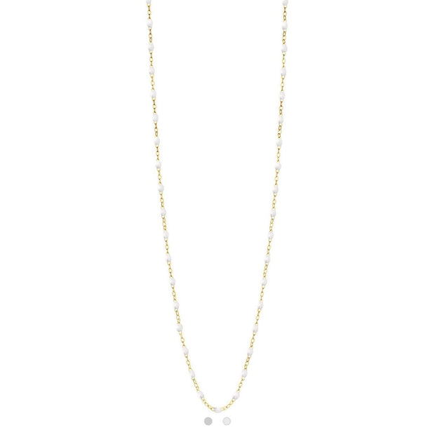 Classic Gigi White sautoir, Yellow Gold, 23.6"