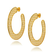 Hex Large Slice Hoop Earring